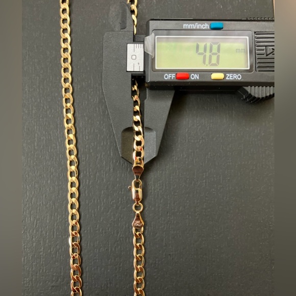 Solid Curb Chain Necklace 14K Yellow Gold Filled 24” - Picture 5 of 5